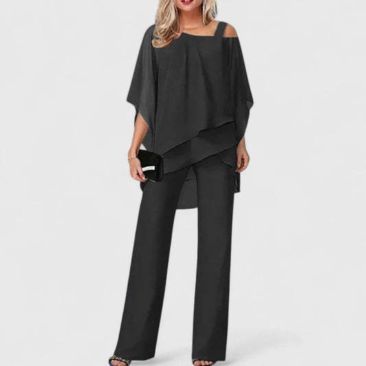 Nina | Élégant Ensemble Pantalon Deux Pièces Tailleur