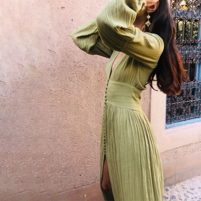 Robe Maxi Sierra Długa - Décolleté en V - Boho Été Soirée