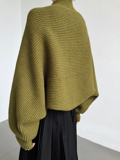 Sweater femme shrug ouvert devant en tricot coupe ample décontractée