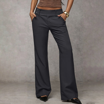 Pantalon Jambes Larges Taille Haute | Évvasé Fluide