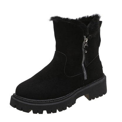 Bottines Femme | Fourrées Cuir Daim, Fermeture Éclair