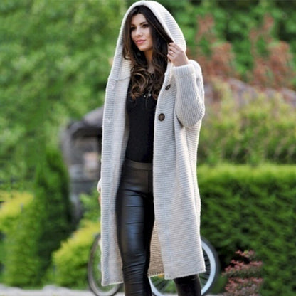 Cardigan Femme Long à Capuche | Grosse Maille, Confortable