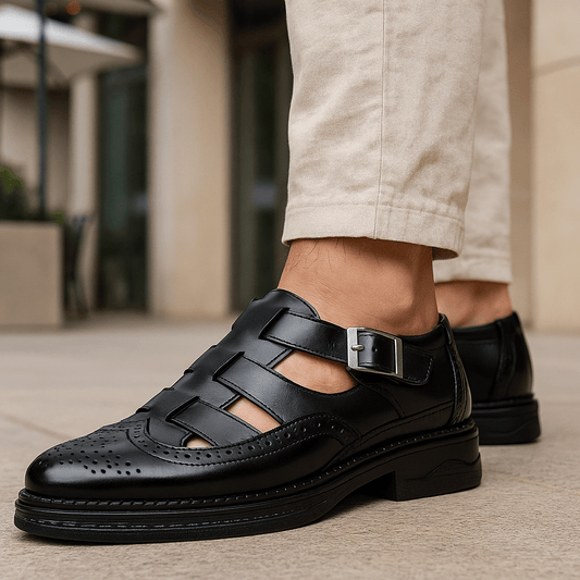 Élégantes Sandales en Cuir pour Hommes Rien