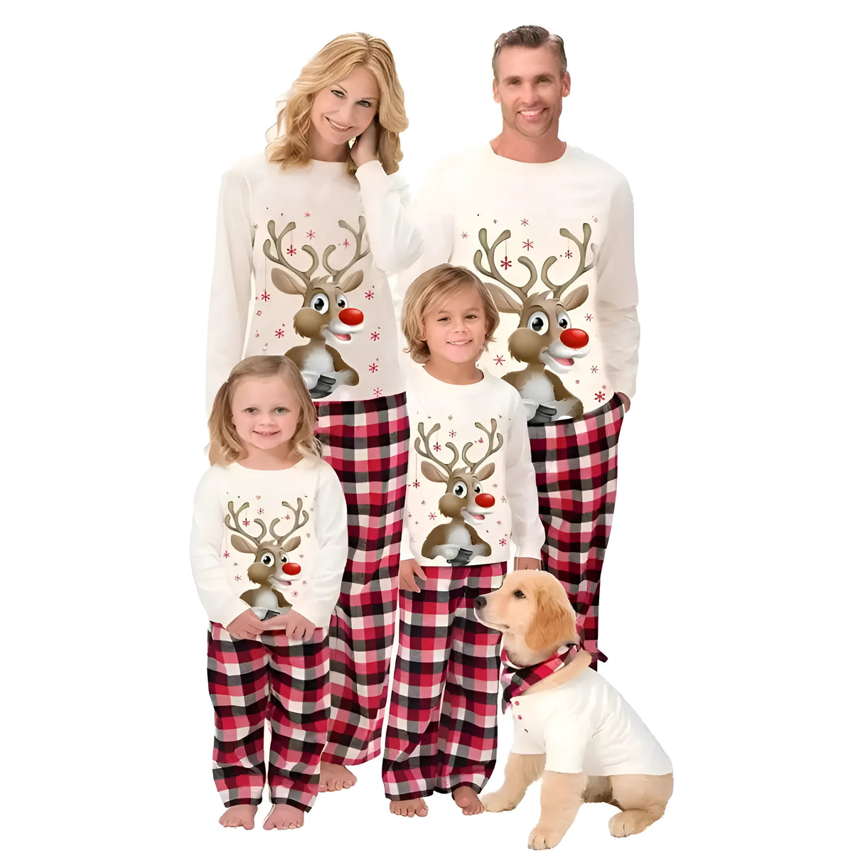 Pyjama Noël femme manches longues doux et confortable motif festif