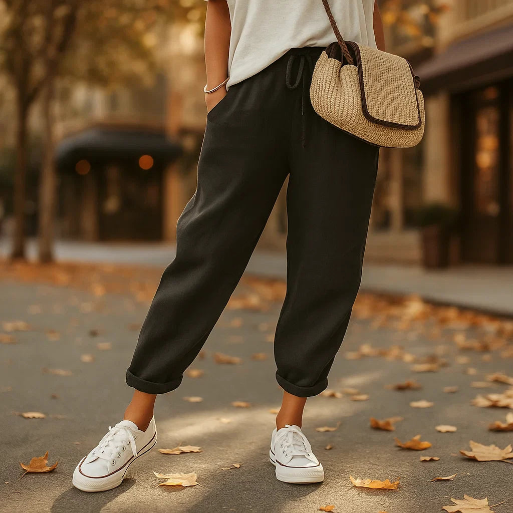 Vivano - Pantalons en Lin - Décontractés - Stylés