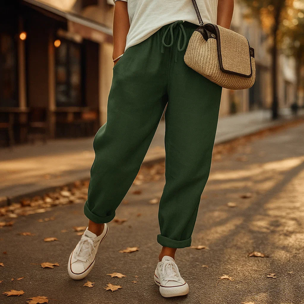 Vivano - Pantalons en Lin - Décontractés - Stylés