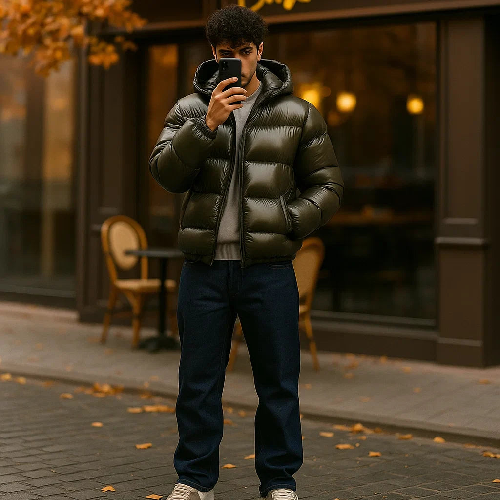 Parisfemme - Veste d'Hiver Homme - Chaude - Élégante