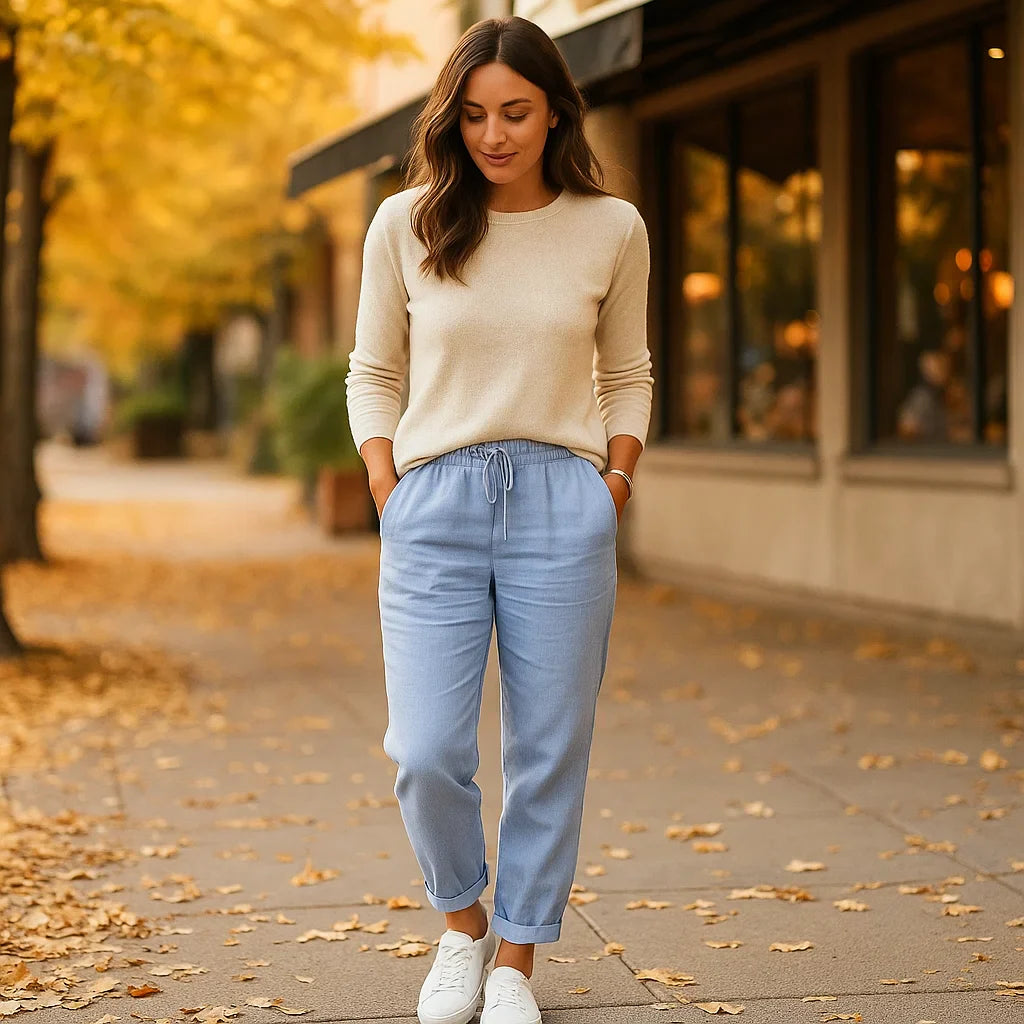 Vivano Pantalon Aéré Été - Léger - Respirant - Confortable