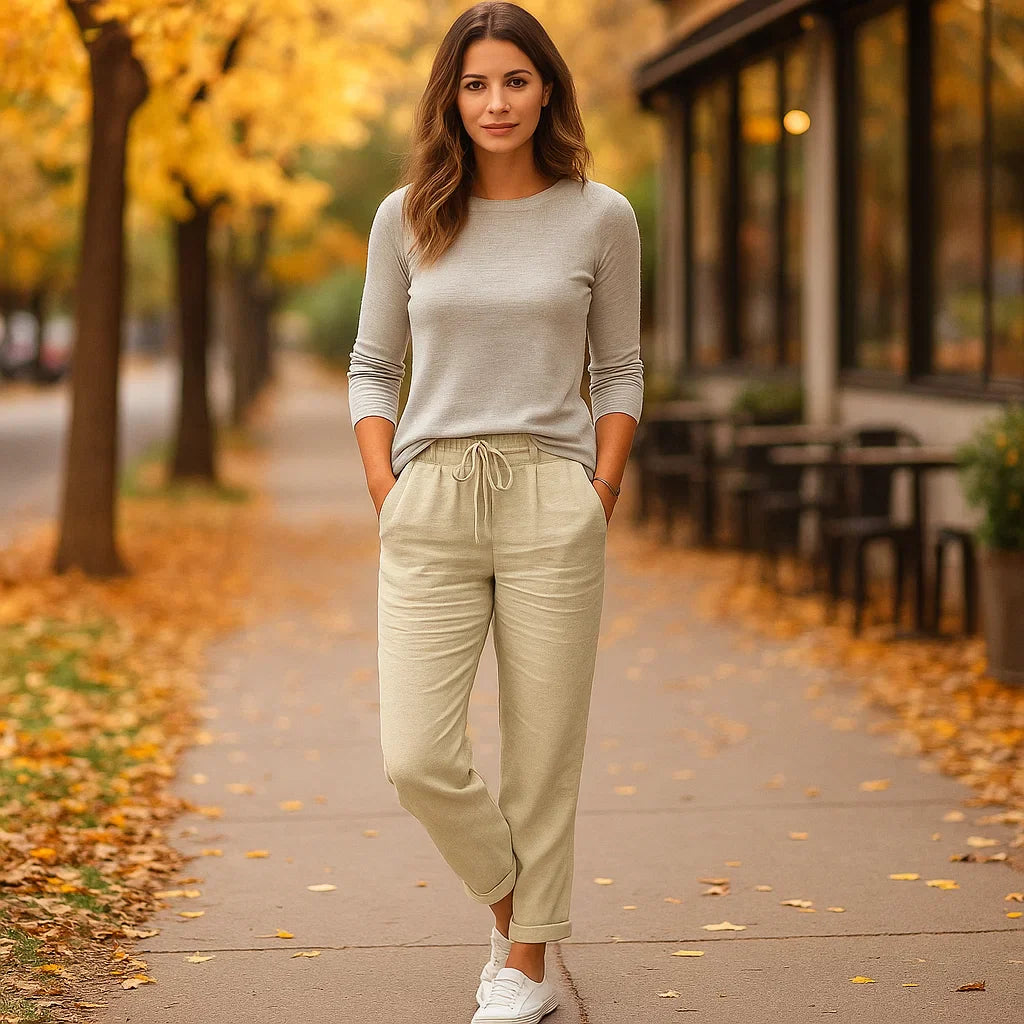 Vivano Pantalon Aéré Été - Léger - Respirant - Confortable