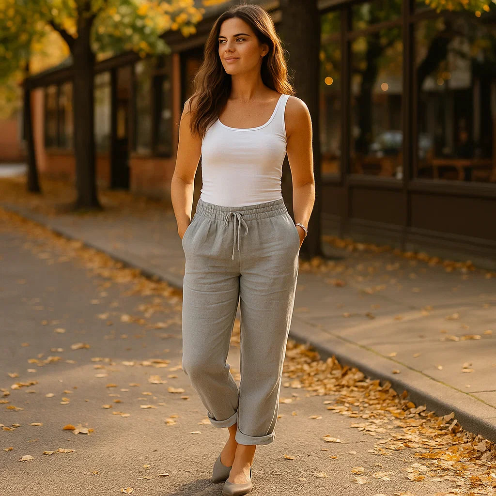 Vivano Pantalon Aéré Été - Léger - Respirant - Confortable