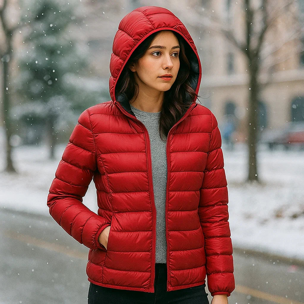 Parisfemme Doudoune Réversible Femme - 2-en-1 - Chaude - Légère - Hiver