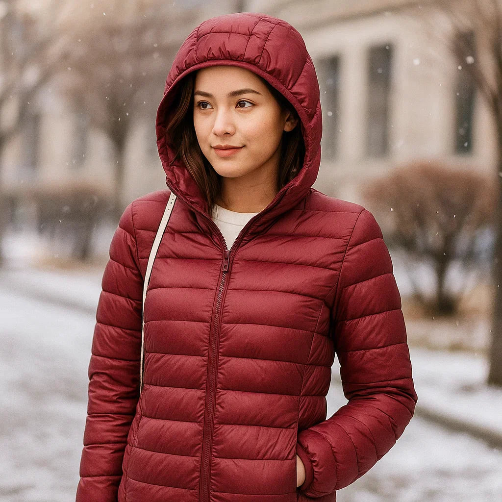 Parisfemme Doudoune Réversible Femme - 2-en-1 - Chaude - Légère - Hiver