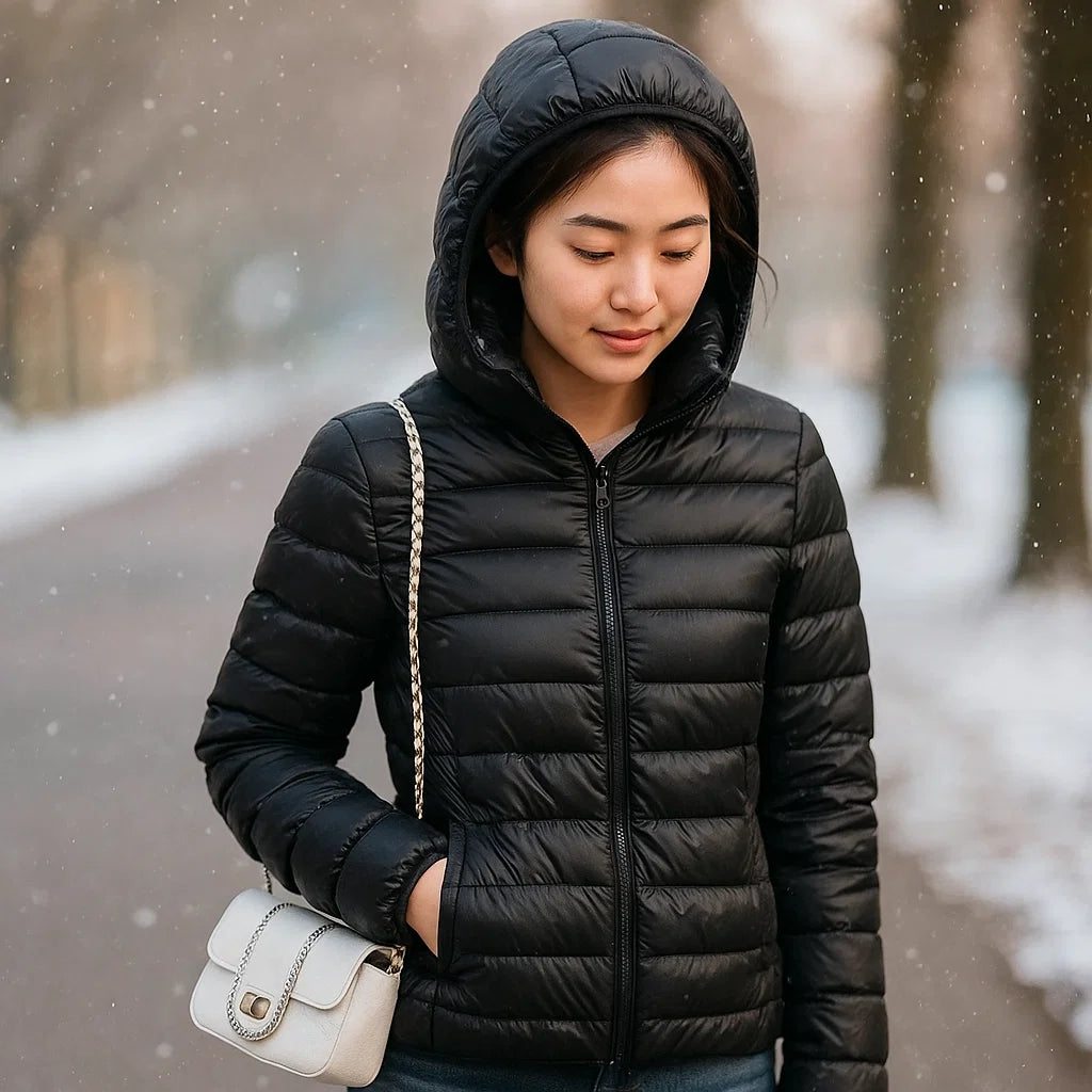 Parisfemme Doudoune Réversible Femme - 2-en-1 - Chaude - Légère - Hiver