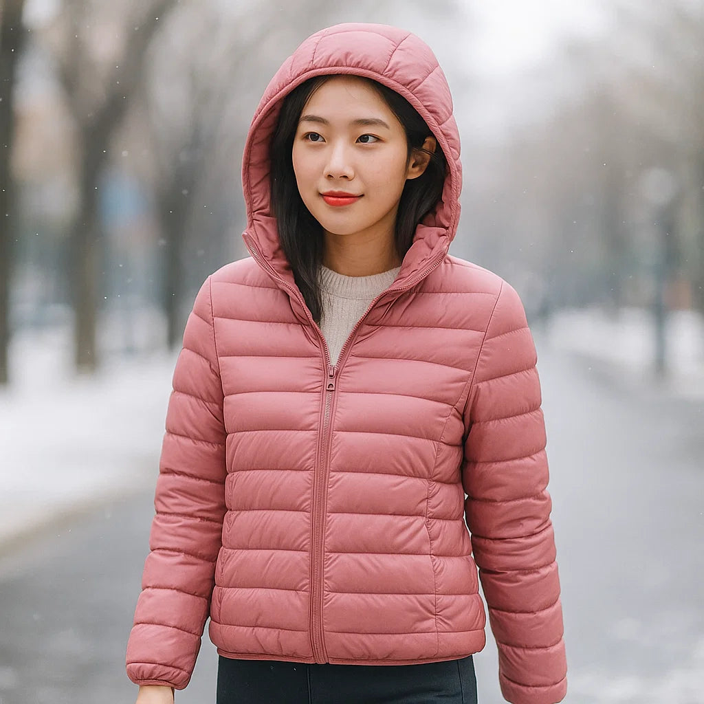 Parisfemme Doudoune Réversible Femme - 2-en-1 - Chaude - Légère - Hiver