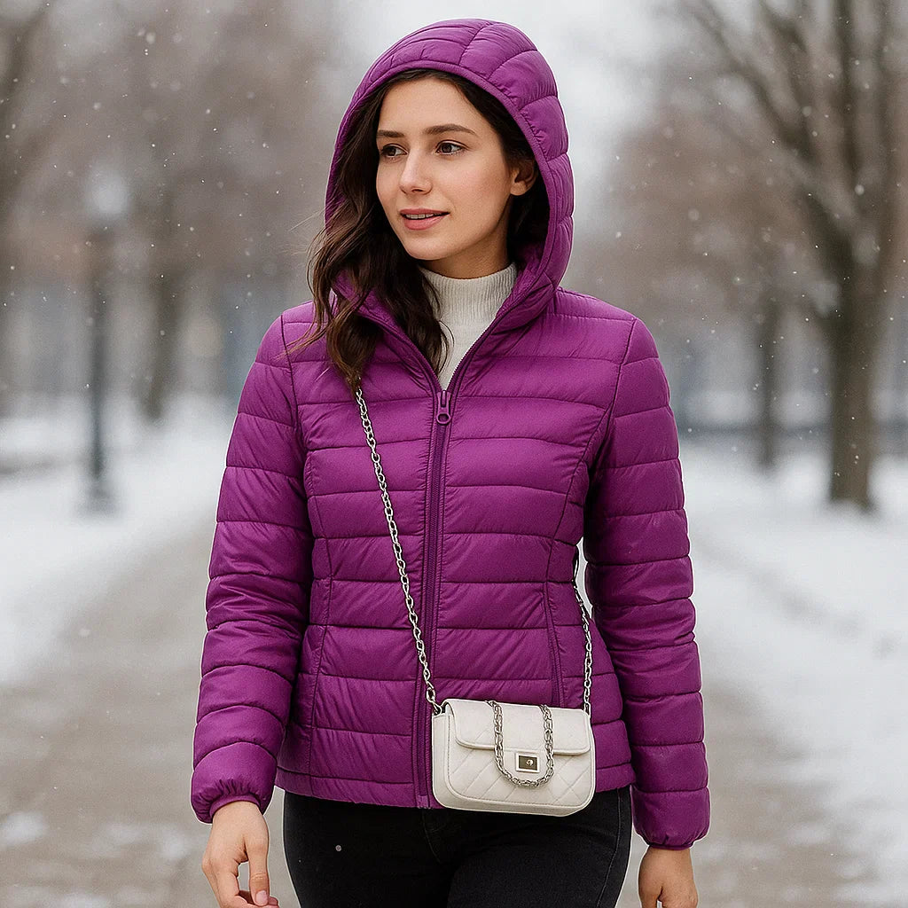 Parisfemme Doudoune Réversible Femme - 2-en-1 - Chaude - Légère - Hiver