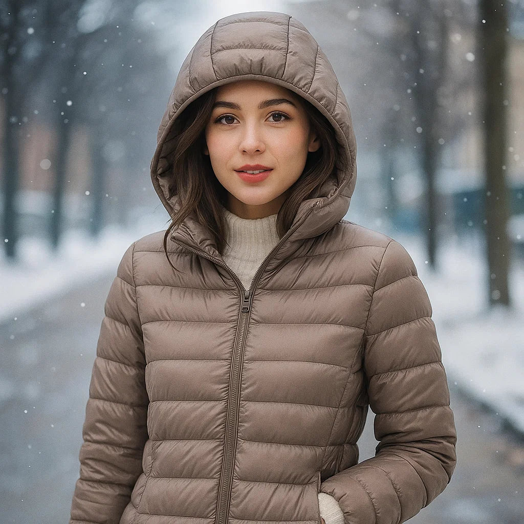 Parisfemme Doudoune Réversible Femme - 2-en-1 - Chaude - Légère - Hiver
