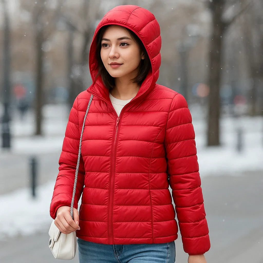 Parisfemme Doudoune Réversible Femme - 2-en-1 - Chaude - Légère - Hiver