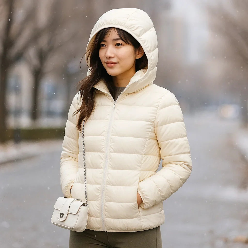 Parisfemme Doudoune Réversible Femme - 2-en-1 - Chaude - Légère - Hiver