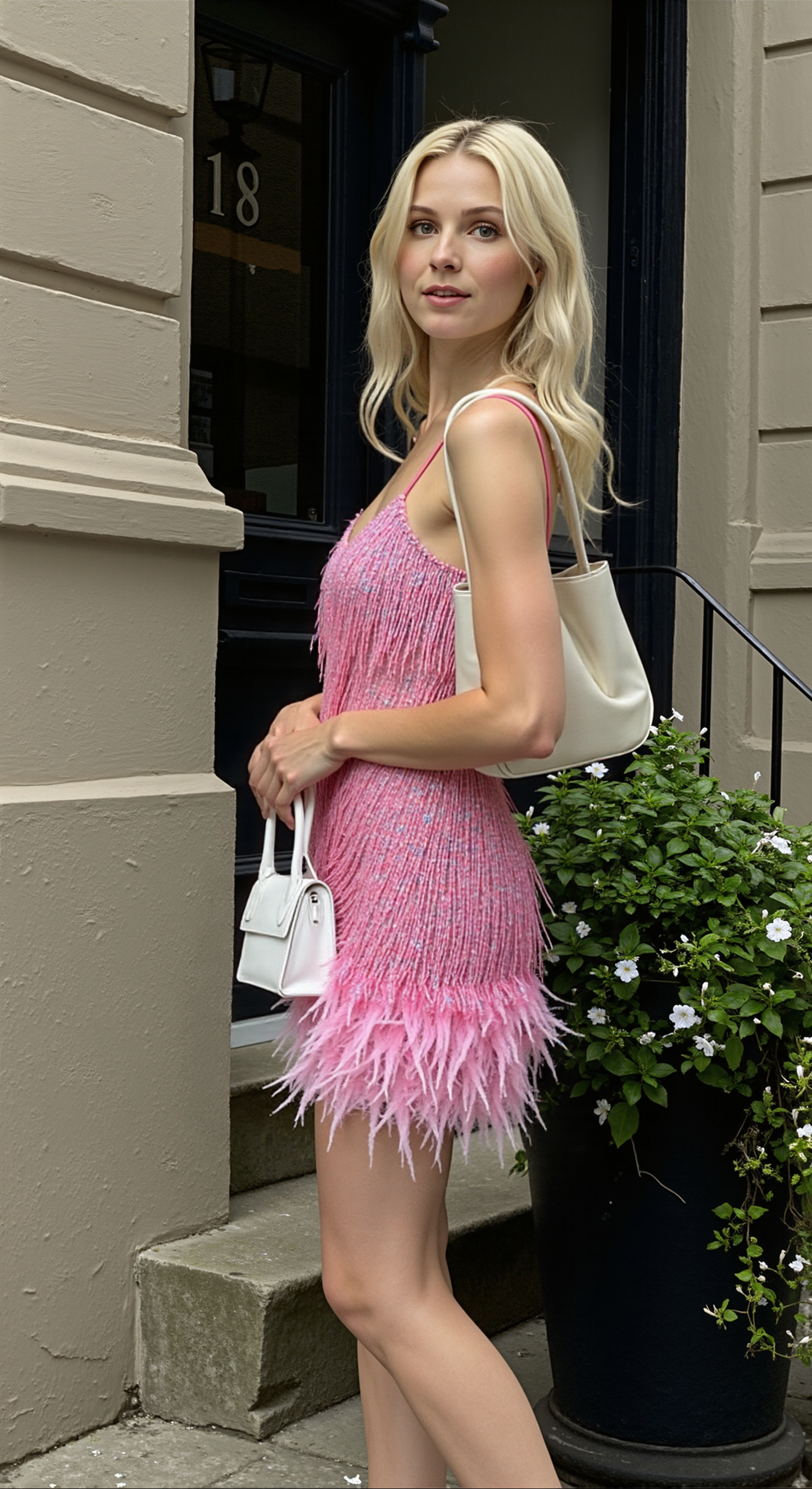Robe de cocktail pour femme | Franges, paillettes | Style Gatsby, bordure en plumes