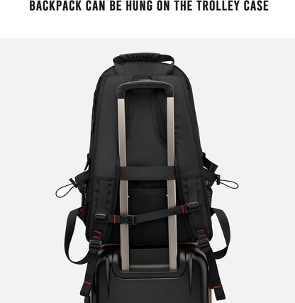 Sac à dos de voyage 60–80L | Imperméable, extensible | USB, compartiment à chaussures, pochette pour ordinateur portable