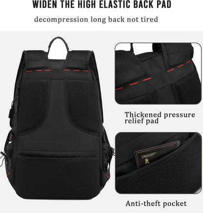 Sac à dos de voyage 60–80L | Imperméable, extensible | USB, compartiment à chaussures, pochette pour ordinateur portable
