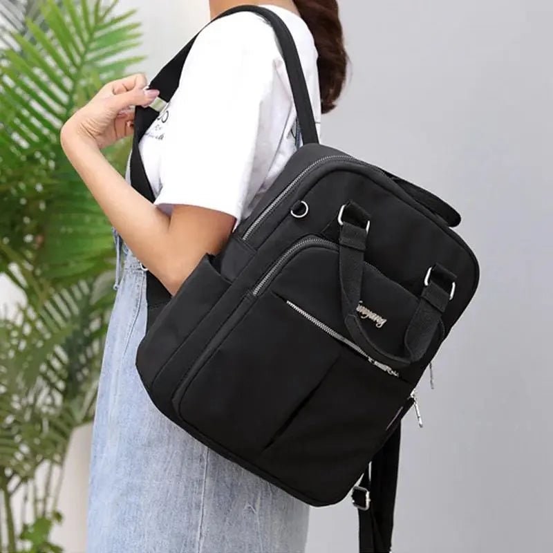Sac à dos ordinateur imperméable USB avec port de charge et poches latérales
