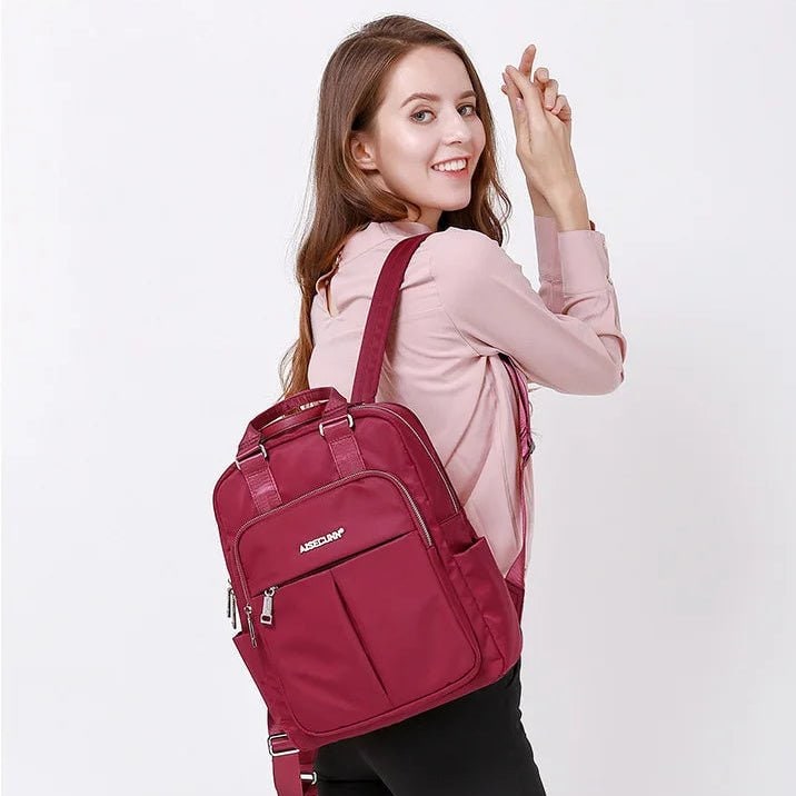 Sac à dos ordinateur imperméable USB avec port de charge et poches latérales