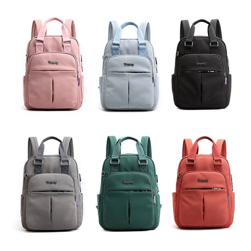Sac à dos ordinateur imperméable USB avec port de charge et poches latérales