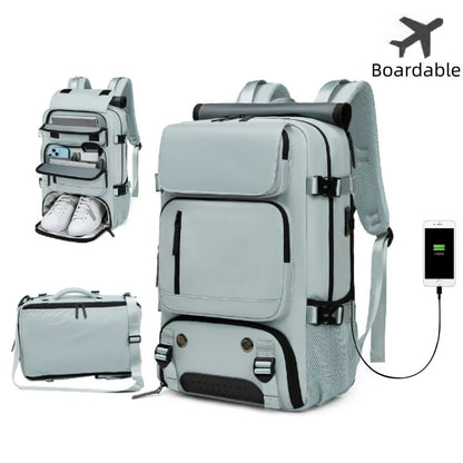 Sac à dos de voyage | Imperméable, port USB, compartiment à chaussures, poche anti-vol