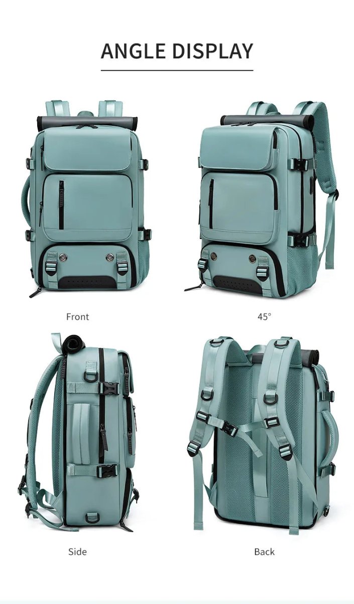 Sac à dos de voyage | Imperméable, port USB, compartiment à chaussures, poche anti-vol