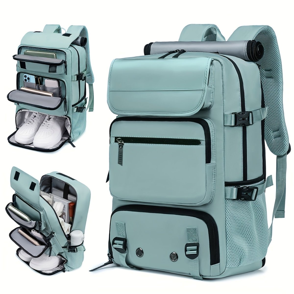 Sac à dos de voyage | Imperméable, port USB, compartiment à chaussures, poche anti-vol