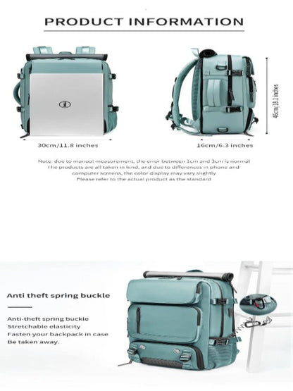 Sac à dos de voyage | Imperméable, port USB, compartiment à chaussures, poche anti-vol