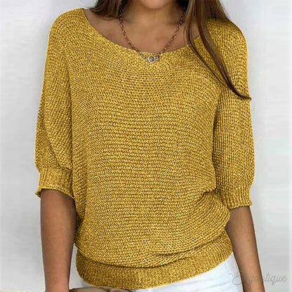 Pull tricot femme motif jacquard structuré doux et confortable