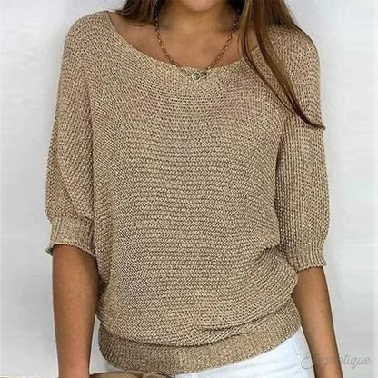 Pull tricot femme motif jacquard structuré doux et confortable