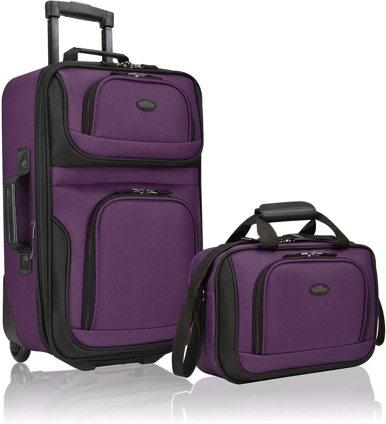 Ensemble de 2 valises de voyage | Souple, extensible | Roulettes