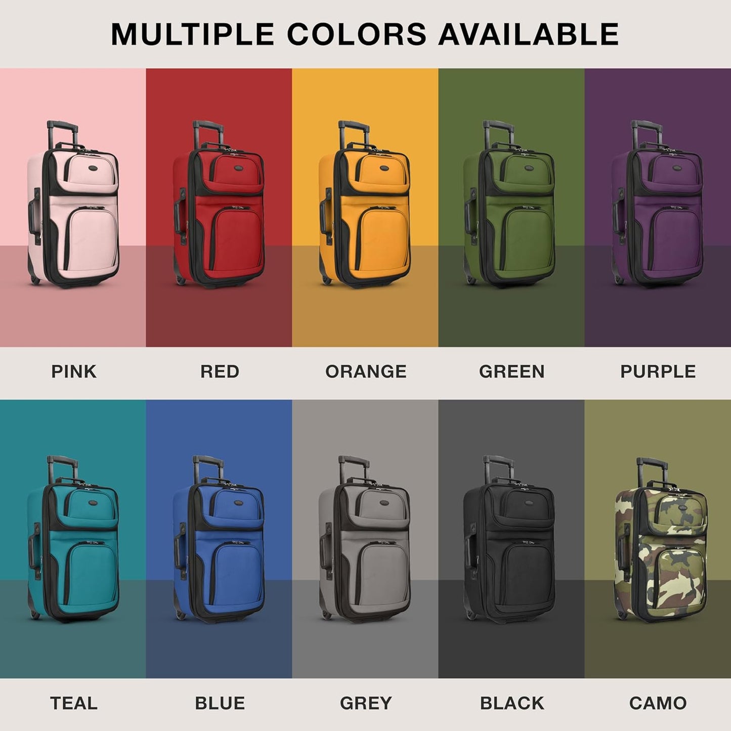 Ensemble de 2 valises de voyage | Souple, extensible | Roulettes