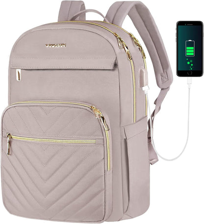 Sac à dos pour ordinateur portable femme | Imperméable, USB, 15.6"