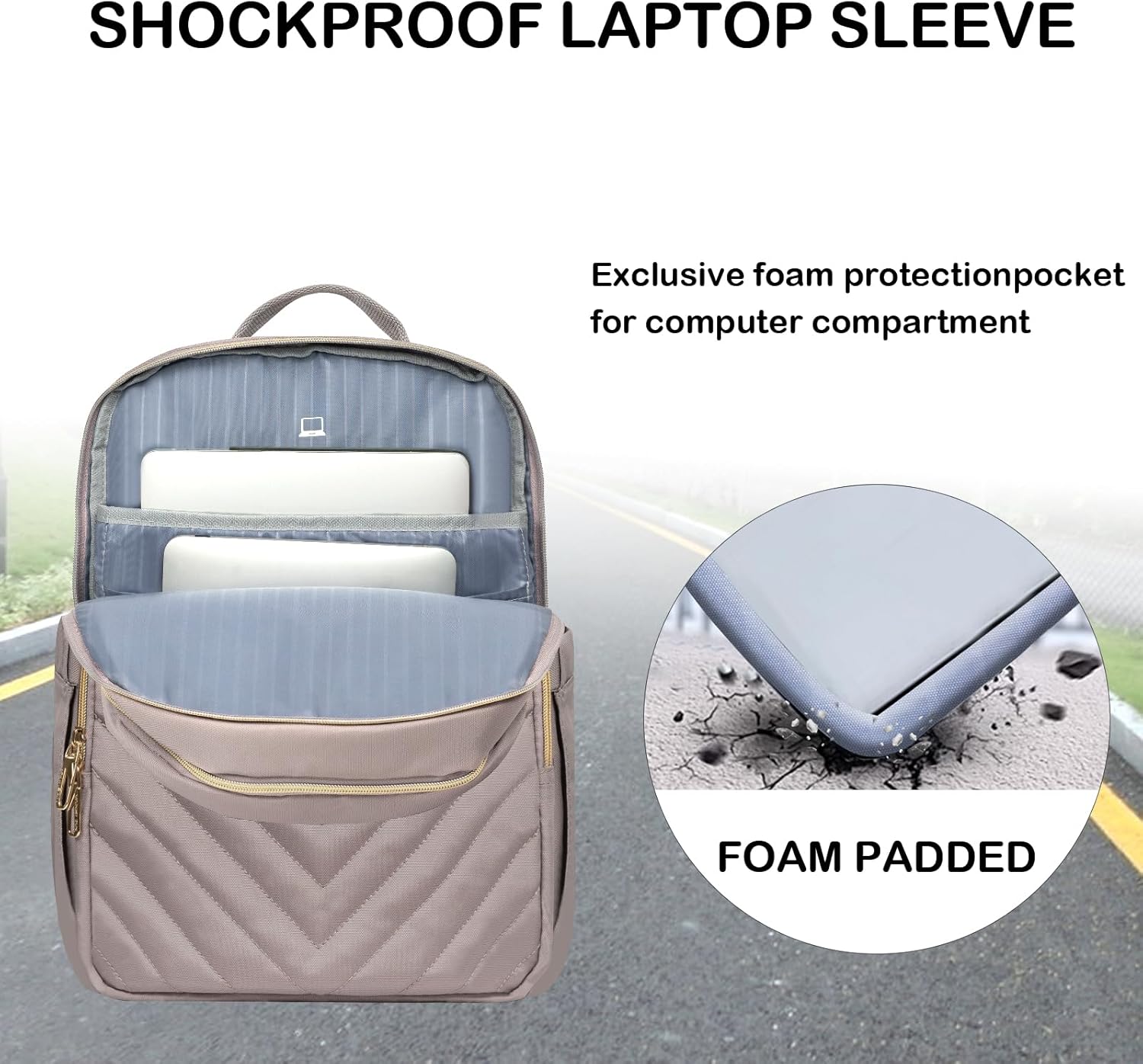 Sac à dos pour ordinateur portable femme | Imperméable, USB, 15.6"