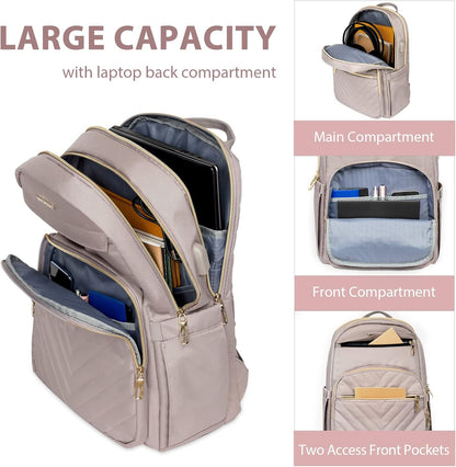 Sac à dos pour ordinateur portable femme | Imperméable, USB, 15.6"