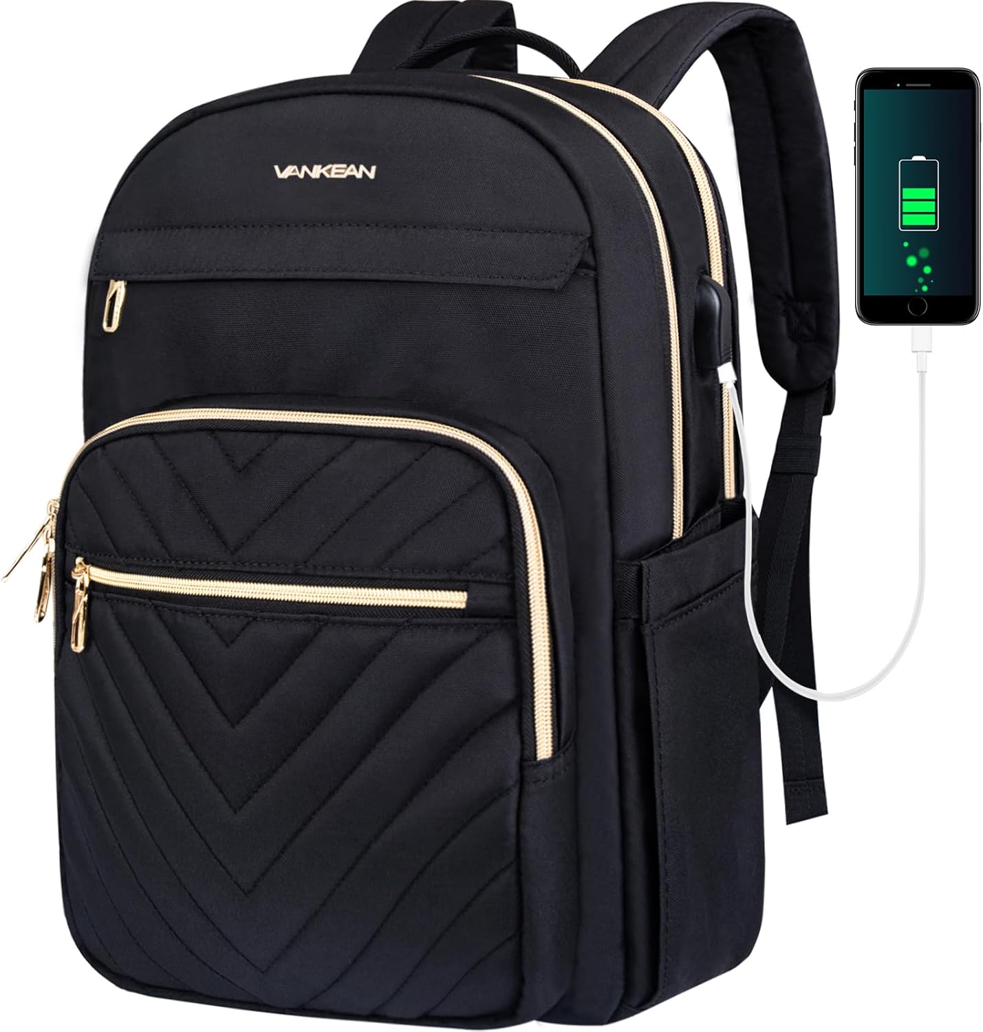 Sac à dos pour ordinateur portable femme | Imperméable, USB, 15.6"