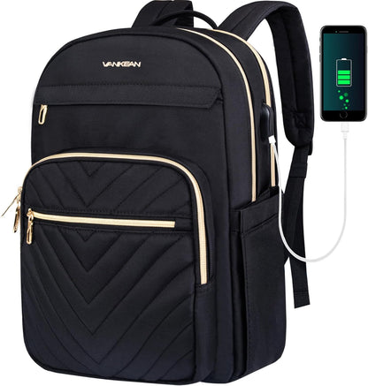 Sac à dos pour ordinateur portable femme | Imperméable, USB, 15.6"