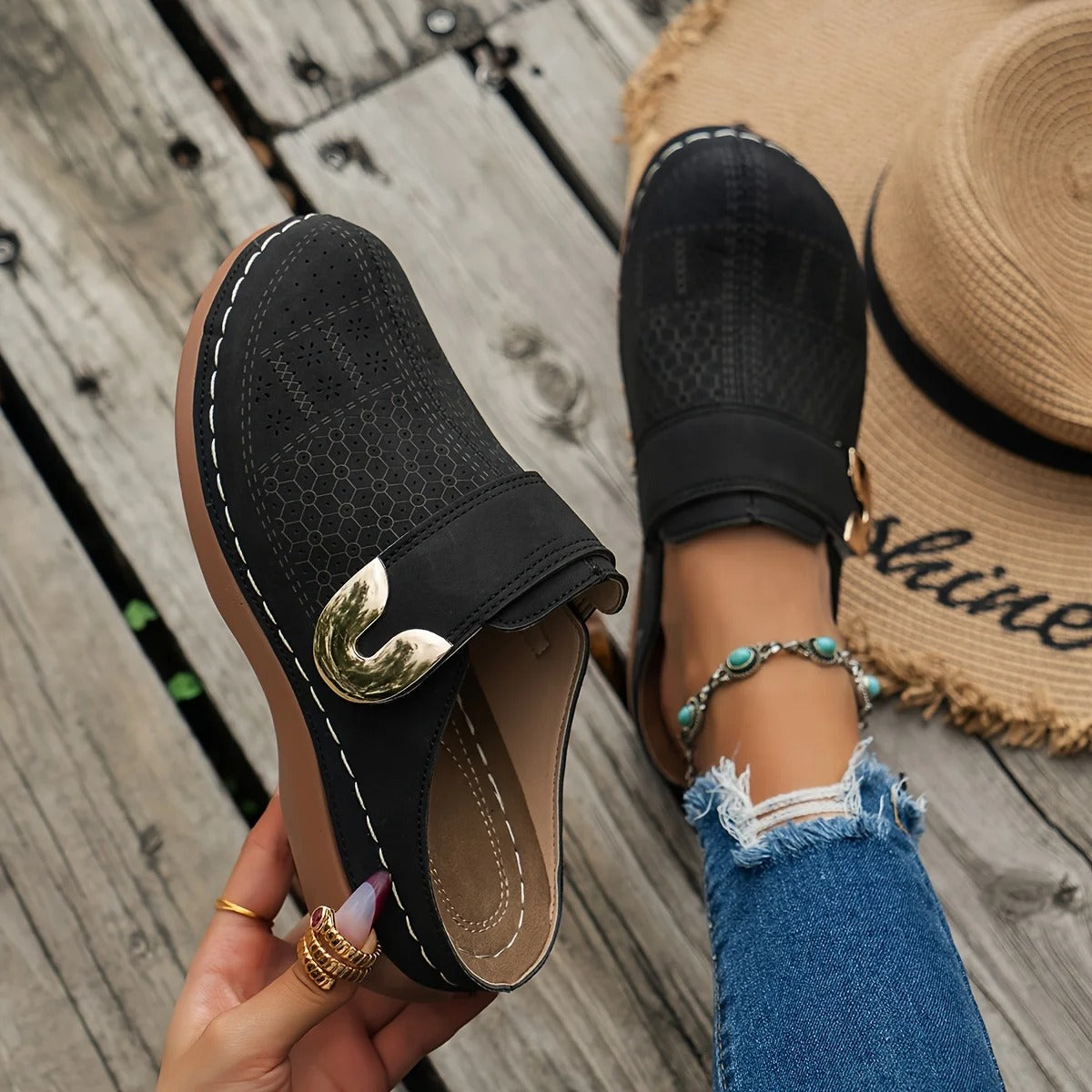 Sandales Femmes | Compensée Slip-On | Confort