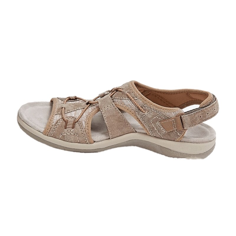 Sandales Confort Femme | Semelle Orthopédique, Fermeture Ajustable | Été