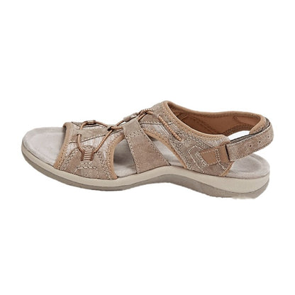 Sandales Confort Femme | Semelle Orthopédique, Fermeture Ajustable | Été