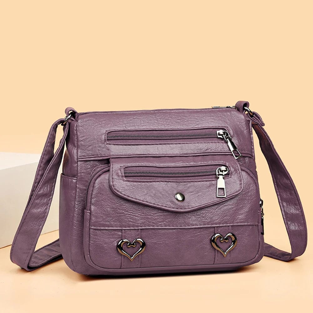 Sac à main vintage cuir souple - Love - Bandoulière-sac à main-PARIS FEMME