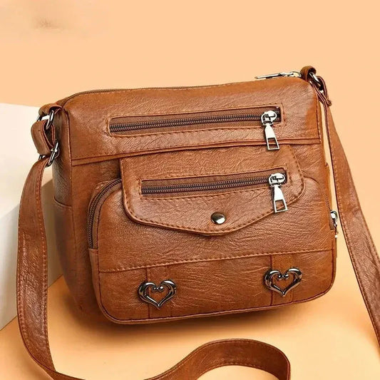 Sac à main vintage cuir souple - Love - Bandoulière-sac à main-PARIS FEMME