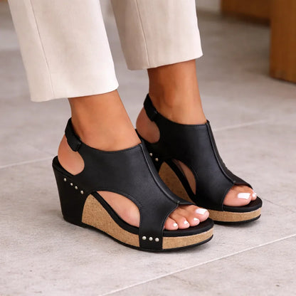 Sandales Orthopédiques Femme | Plateforme Compensée | Confort Découpe