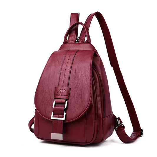 Sac à dos femme | Cuir imperméable, sac de voyage | Organisé