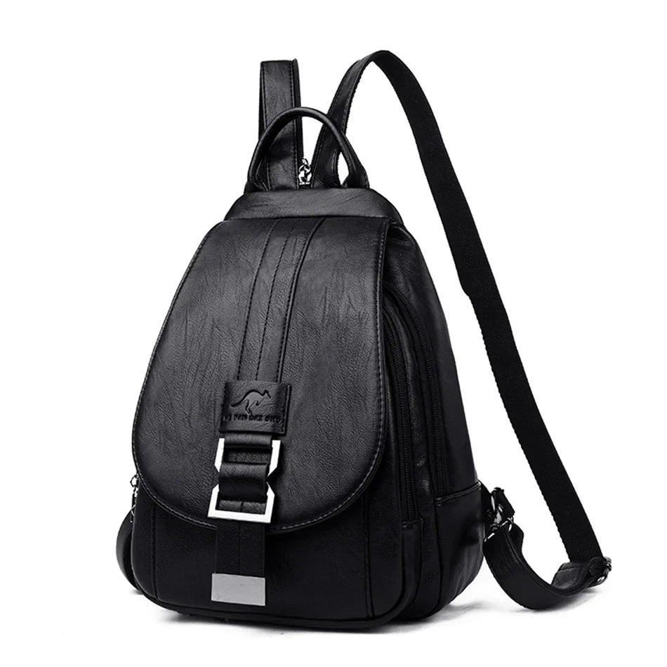 Sac à dos femme | Cuir imperméable, sac de voyage | Organisé