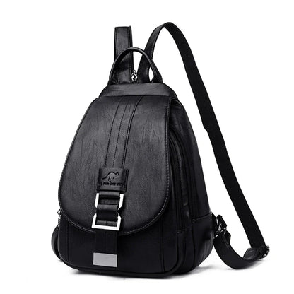 Sac à dos femme | Cuir imperméable, sac de voyage | Organisé